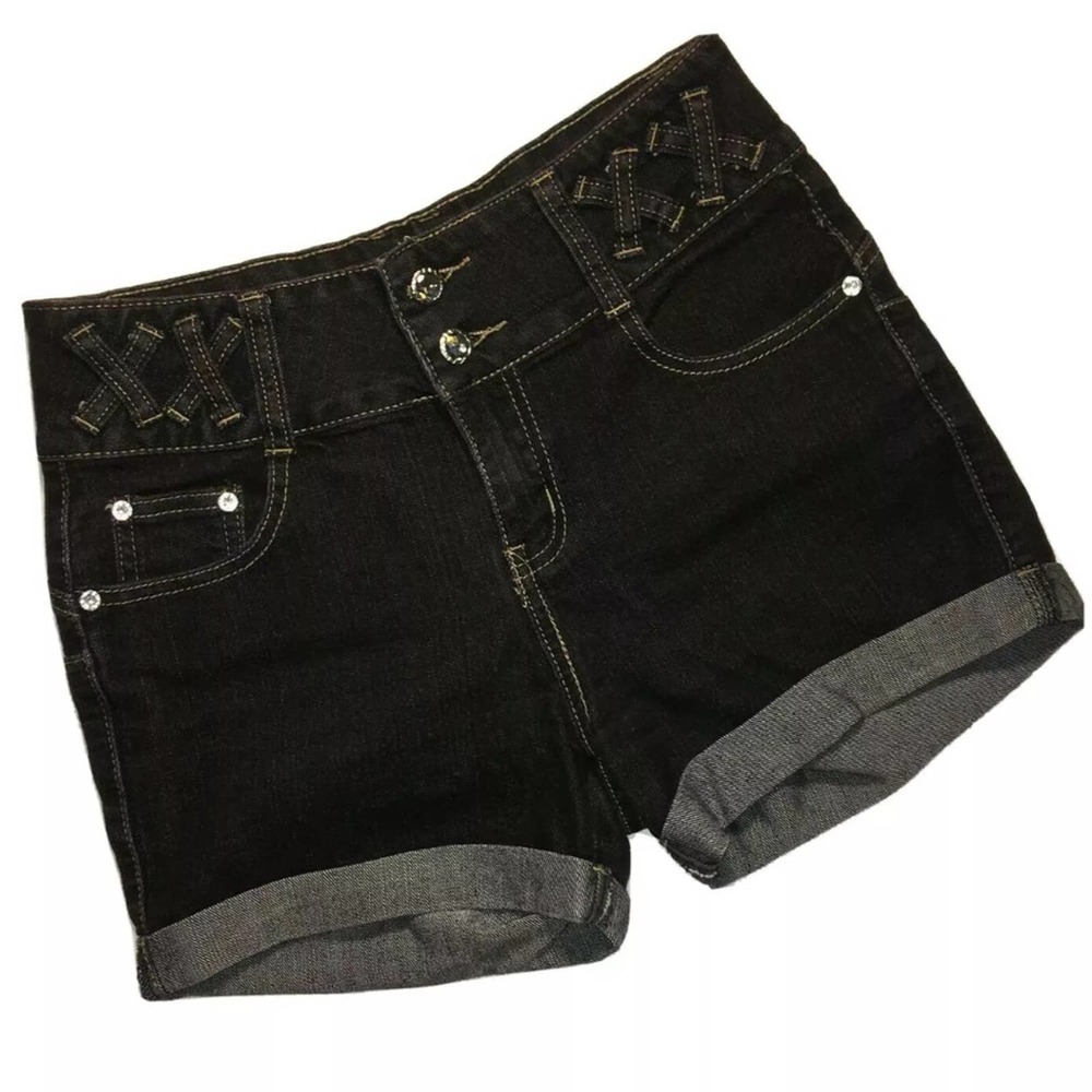 Alissa’s Jeans Highrise Cuff Stretch Denim Shorts